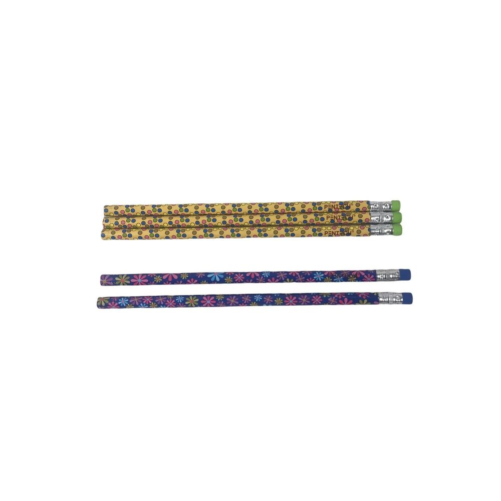 5 Vintage RETRO‎ 90s PENTECH Girlie Girl No 2 PENCILS
